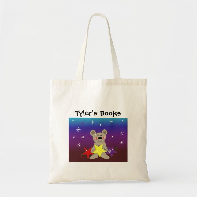 Bolsa Tote Mochila do Ursinho com Estrelas (Frente)