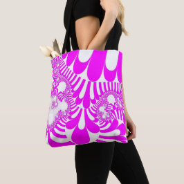 Bolsa Tote Mod rosa e branco