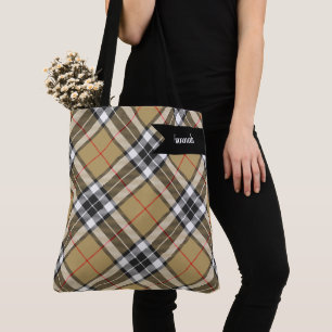 Bolsa Tote Moda da Família de Padrões de Xadrez Thomson Cam