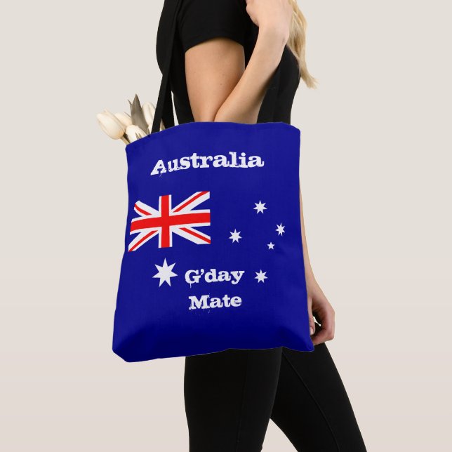 Bolsa Tote Moda de bandeira australiana e café do G / Austrál (Close Up)