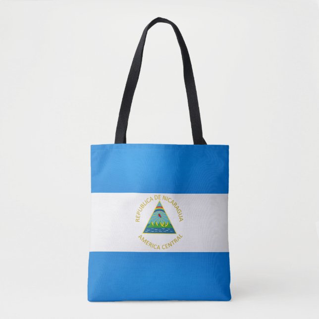 Bolsa Tote Moda de Bandeira da Nicarágua legal (Frente)