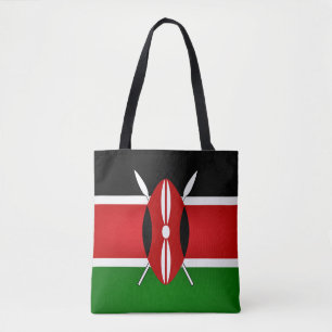 Bolsa Tote Moda de Bandeira do Quênia Legal