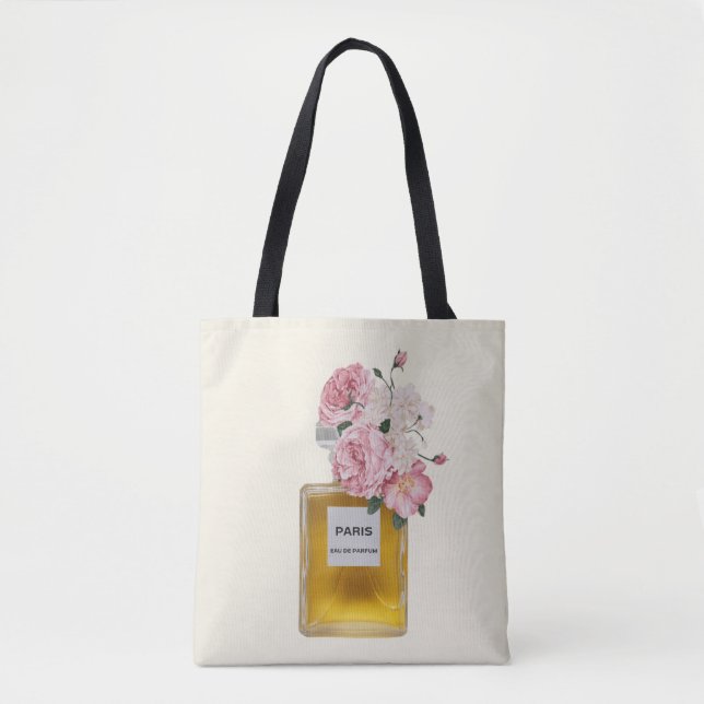 Bolsa Tote Moda de Perfume Flor (Frente)