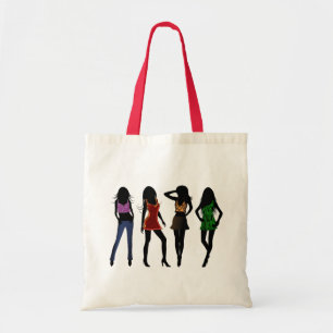 Bolsa Tote Moda Garotas Silhuette Trendy Orçamento Tote Bags