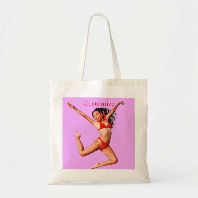 Bolsa Tote Modelo Bikini Dançando Thunder_Cove (Frente)