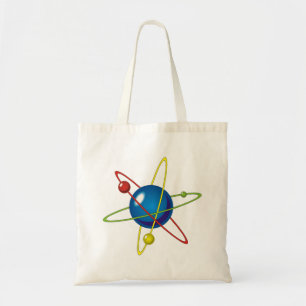 Bolsa Tote Modelo Colorido do Átomo