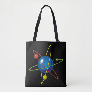 Bolsa Tote Modelo Colorido do Átomo