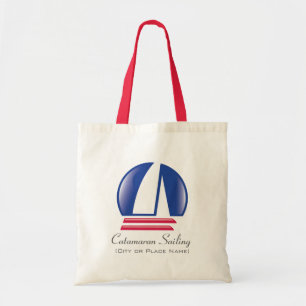 Bolsa Tote Modelo de Catamaran Sail_Pontoon Racing_BlueMoon