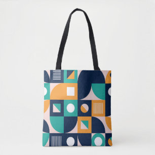 Bolsa Tote Modelo de composição colorida geométrica com ab