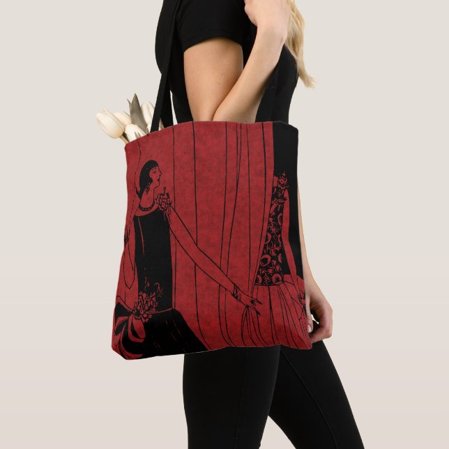 Bolsa Tote Modelo de Desfile de Moda Art Déco dos Anos 1920 V (Close Up)