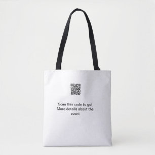 Bolsa Tote Modelo de evento comercial de scan de código Q R s