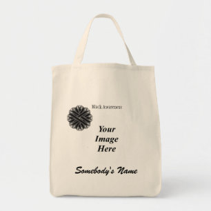 Bolsa Tote Modelo de Flower Negra por Kenneth Yoncich
