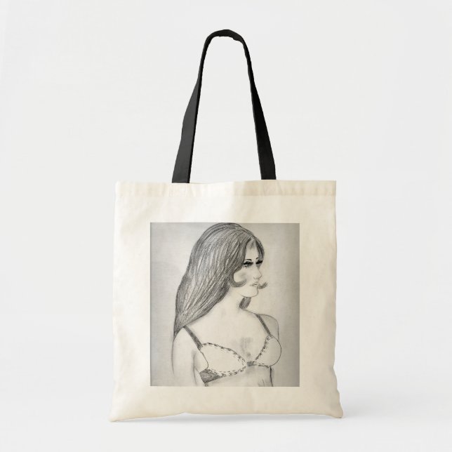 Bolsa Tote Modelo de forma 70s retro (Frente)