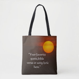 Bolsa Tote Modelo de Foto de Pôr do Sol Personalizado