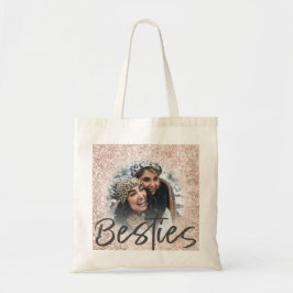 Bolsa Tote Modelo de Fotografia Glitter Dourada do Bestie Ros