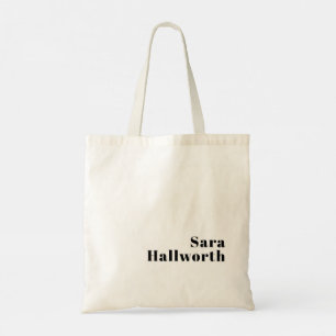 Bolsa Tote Modelo de Nome ou Negócio Minimalista Moderno Retr
