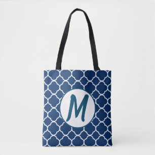 Bolsa Tote Modelo de Padrão de Quatrefoil Personalizado