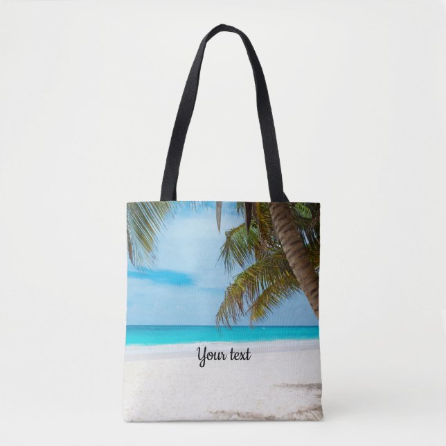 Bolsa Tote Modelo de Paraíso Tropical (Frente)