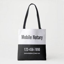 Bolsa Tote Modelo de Promocional branco e preto para portátei