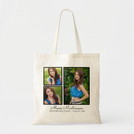 Bolsa Tote Modelo de sacola de mão com três fotos de formatur