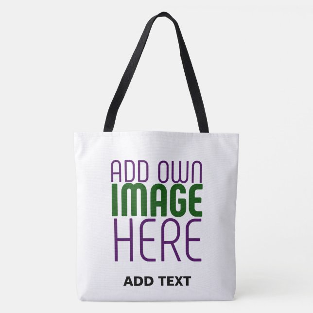 BOLSA TOTE MODELO DE TEXTO DE IMAGEM BRANCA SIMPLES EDITÁVEL  (Frente)