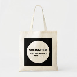 Bolsa Tote Modelo de Texto Personalizável Simples Negrito