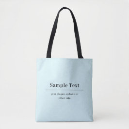 Bolsa Tote Modelo de texto simples e elegante | Azul
