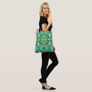 Bolsa Tote modelo de vintage retro swirl 60s 70s