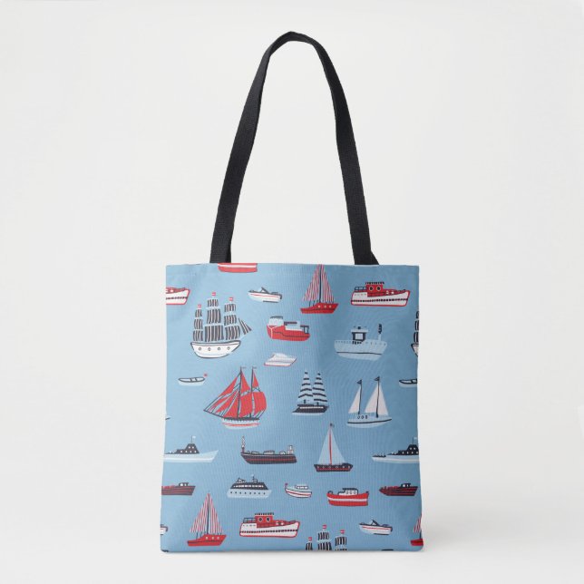 Bolsa Tote modelo de vintagem de navio viagem (Frente)