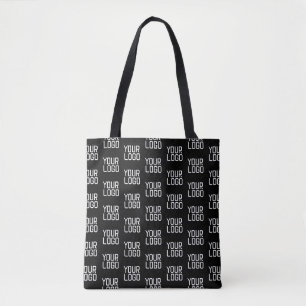 Bolsa Tote Modelo editável de padrão repetitivo Adicione seu