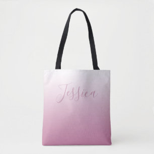 Bolsa Tote Modelo Elegante e rosa editável (qualquer cor)