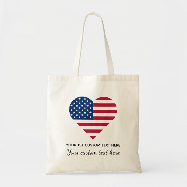 Bolsa Tote Modelo EUA flag Tote Bag (Frente)