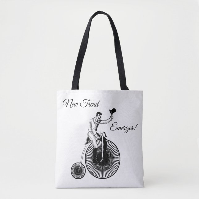 Bolsa Tote Modelo T Penny Farthing Classic Black and White (Frente)