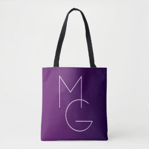 Bolsa Tote Modern 2 Iniciais   Deep Purple Subtle Ombre