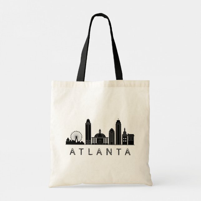 Bolsa Tote Modern Atlanta Georgia Estilizou Skyline (Verso)