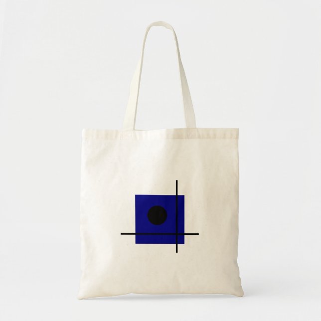Bolsa Tote Modern Bauhaus Art Blue Composition (Frente)
