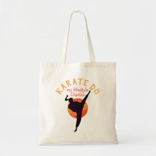 Bolsa Tote Modern Black Sports Karate Silhouette Artes Marcia