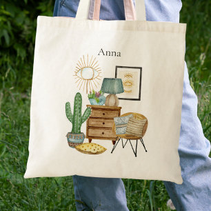 Bolsa Tote Modern Boho Cactus