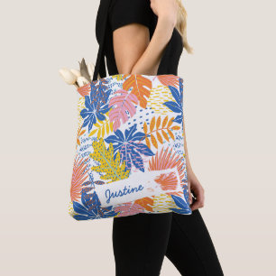 Bolsa Tote Modern Boho Tropical Palm Deixa Personalizada
