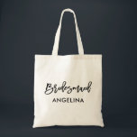 Bolsa Tote Modern Brush Script Trendy Bridesmaid<br><div class="desc">Brag Tote do Bridesmaid do Script de Pincel de Tendência Moderna</div>