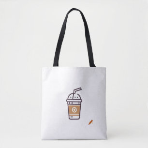 Bolsa Tote "Modern Cafe & Shakes Logo Design Bag - Trendência