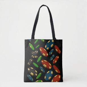 Bolsa Tote "Modern Casino Chips 3D Art Design"