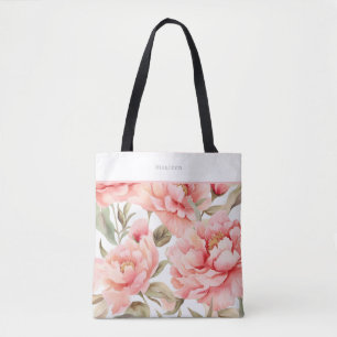 Bolsa Tote Modern Cottagecore Blush Peony