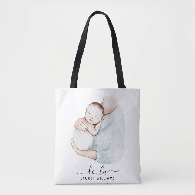 Bolsa Tote Modern Doula Midwest Nascimento do Trabalho Gravid (Frente)