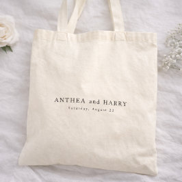 Bolsa Tote Modern Editorial Serif Wedding Welcome Favor