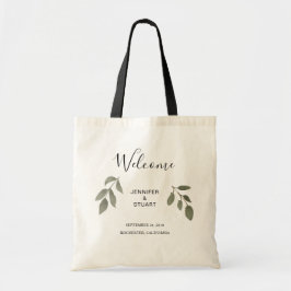 Bolsa Tote Modern elegante aquarela deixa casamento de boas-v