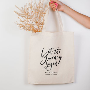 Bolsa Tote Modern Graduation Script Calligraphy Congrats Grad