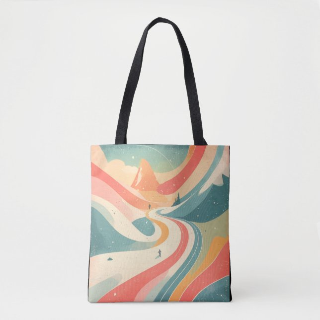 Bolsa Tote Modern Hot Look at Snow Mountain Paradise Fun (Frente)
