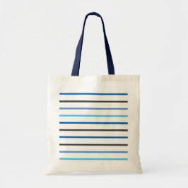 Bolsa Tote Modern Stylish Blue Stripes Custom