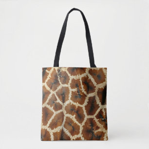 Bolsa Tote Modern Trendy Giraffe Impressão Brown